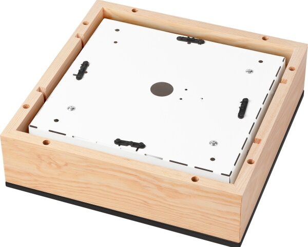 Stropné svietidlo NATURAL SQUARE 2xE27/15W/230V 31x31 cm borovica/čierna