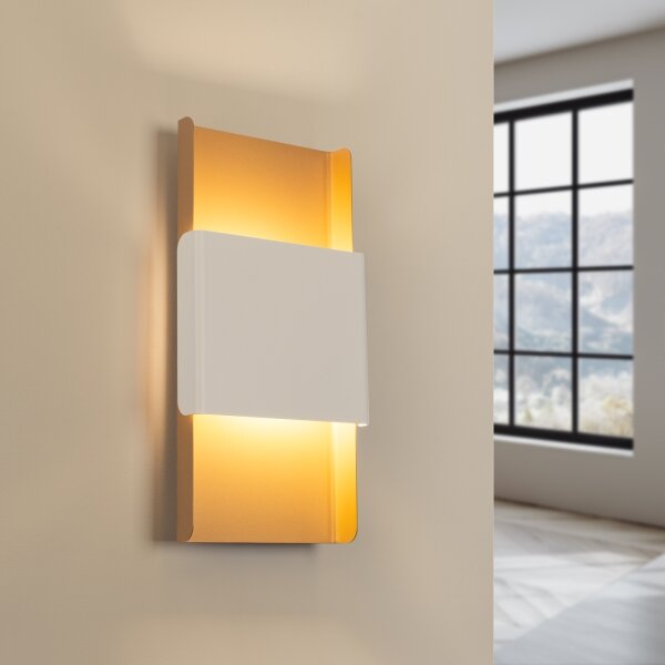 Sollux SL.1353 - Nástenné svietidlo DURLIN 2xG9/8W/230V zlatá/biela