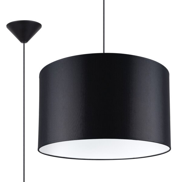 Sollux SL.1406 - Luster na lanku NOVA 1xE27/15W/230V pr. 40 cm čierna