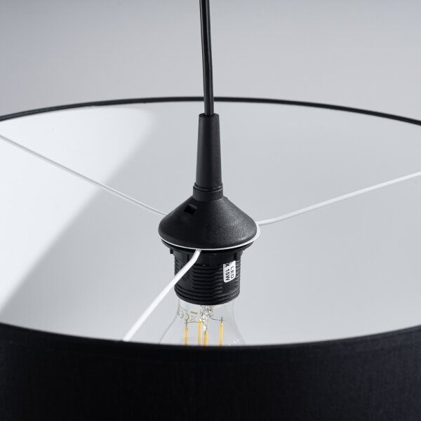 Sollux SL.1406 - Luster na lanku NOVA 1xE27/15W/230V pr. 40 cm čierna