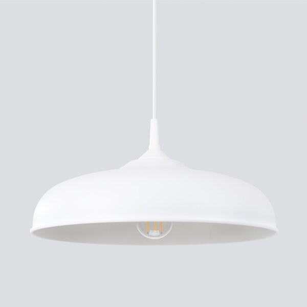 Sollux SL.1329 - Luster na lanku GINA 1xE27/15W/230V pr. 38 cm biela