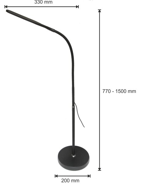 LED Stmievateľná lampa 3v1 LED/10W/230V 3000/4000/6000K CRI 90 čierna