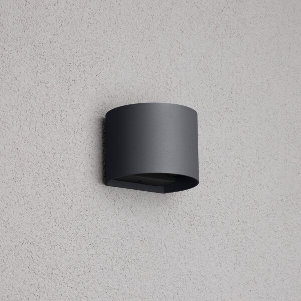 Brilagi - LED Vonkajšie nástenné svietidlo RONDO LED/6W/230V antracit IP54