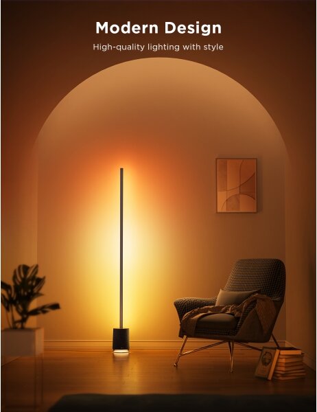 Govee - LED Stojacia lampa s reproduktorom Pro RGBICWW Wi-Fi + DO