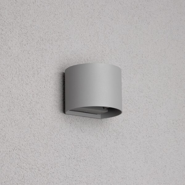 Brilagi - LED Vonkajšie nástenné svietidlo RONDO LED/6W/230V šedá IP54