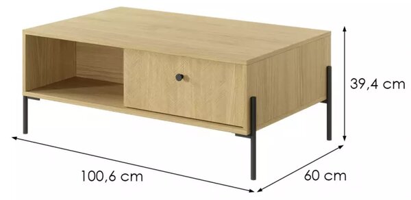 Konferenčný stolík v dekore dub SCANDI 2S