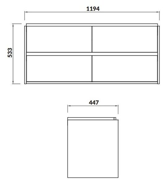 Cersanit Crea, SET B284 skrinka s umývadlom 120 cm, biela lesklá, S801-323