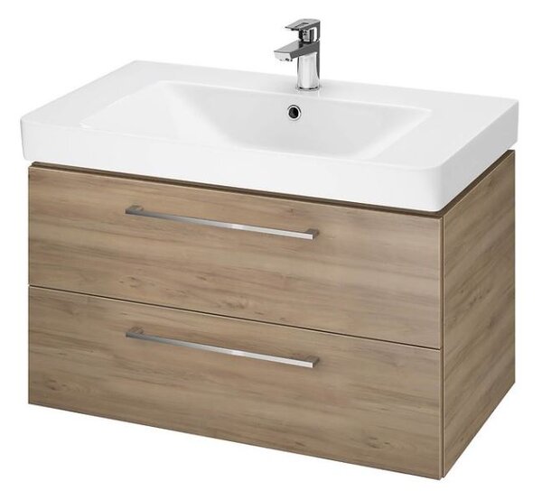 Cersanit - SET B280 LARA MILLE SLIM 60 (SKRINKA + UMÝVADLO), Orech, S801-319-DSM