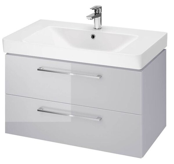 Cersanit - SET B350 LARA MILLE 80cm (SKRINKA + UMÝVADLO), Šedá, S801-340-DSM