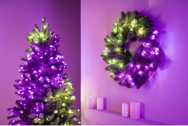 Twinkly GD20P4425P00 - LED RGB Stmievateľný vianočný veniec 50xLED pr. 60 cm Wi-Fi