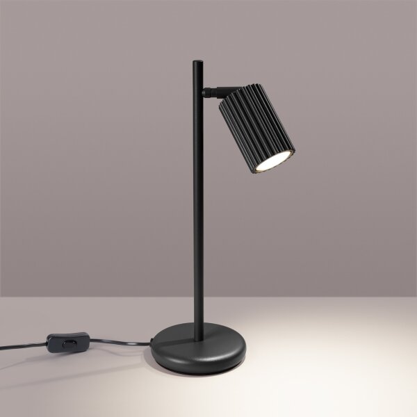 Sollux SL.1586 - Stolná lampa KARBON 1xGU10/10W/230V čierna