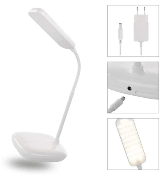 LED Stmievateľná flexibilná stolná lampa LED/12W/230V 3000K/4000K/6500K biela