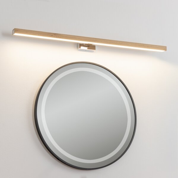 Brilagi-LED Kúpeľňové osvetlenie zrkadla WOODY MIRROR LED/15W/230V IP44 dub/chróm