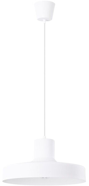 Sollux SL.1702 - Luster na lanku BILO 1xE27/15W/230V pr. 35 cm biela