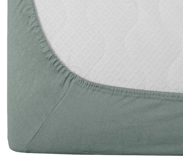 Jersey plachta do detskej postieľky mentolová 70 x 140 cm