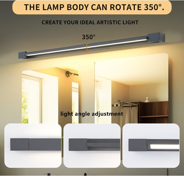 Brilagi-LED Kúpeľňové osvetlenie zrkadla AQUA LINE LED/36W/230V 120 cm IP44 antracit