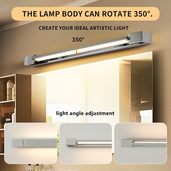 Brilagi-LED Kúpeľňové zrkadlo s osvetlením AQUA LINE LED/18W/230V 60 cm IP44 lesklý chróm