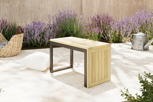 STÔL NA TERASU, drevo, kov, 35/71/41 cm Ambia Garden - Online Only záhrada, Online Only