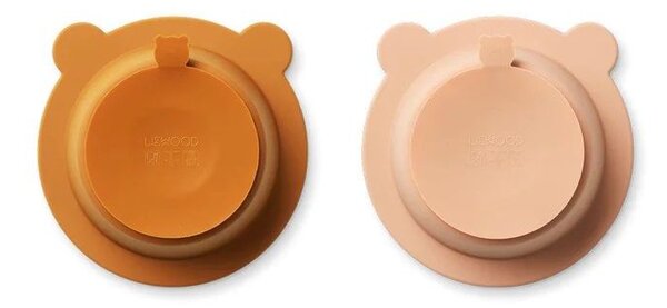 Miska s prísavkou Peony Mustard/Tuscany Rose Mix Mustard