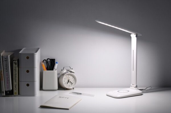 Immax 09107L - LED stmievateľná stolná lampa s bezdrôtovým nabíjaním QI LUMI LED/7W/230V biela