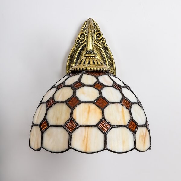 Brilagi - Tiffany vitrážová nástenná lampa DORAN 1xE27/40W/230V