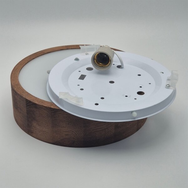 Brilagi - LED RGBW stmievateľné stropné svietidlo CARVALHO 1xE27/9W/230V Wi-Fi dub, priemer 27,5 cm