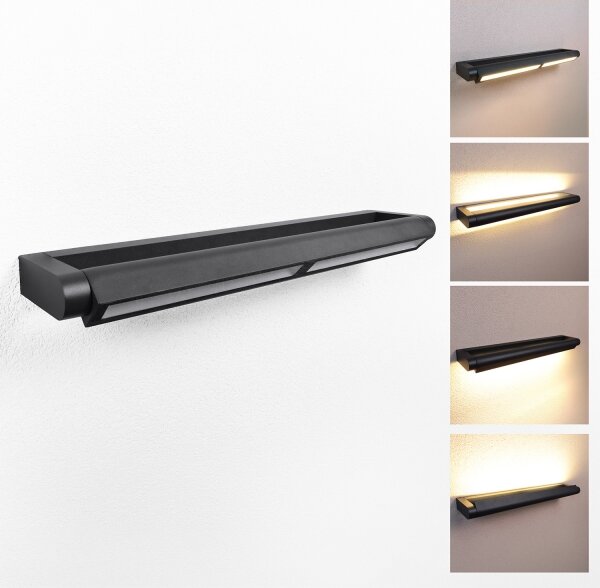Brilagi - LED vonkajšie nástenné svietidlo SALERNO LED/24W/230V 66 cm čierna IP65
