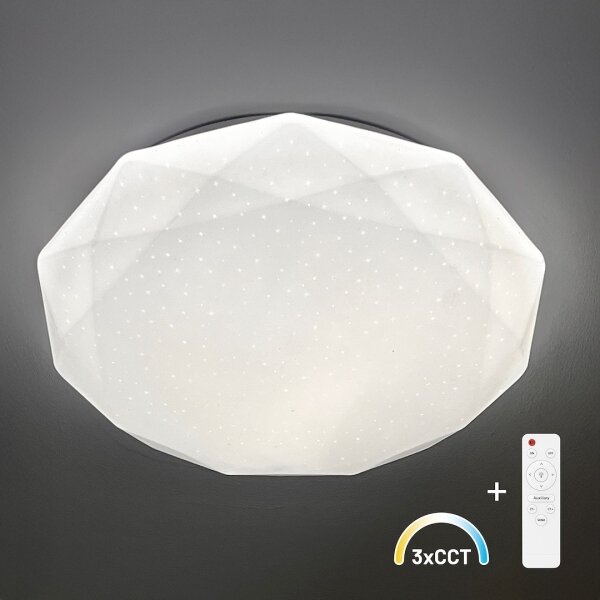 LED stmievateľné stropné svietidlo HEX LED/72W/230V 3000-6000K priemer 50 cm biele + DO