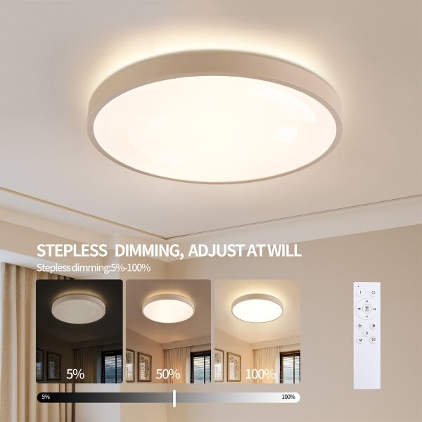 Brilagi - stmievateľné LED svietidlo GLASS POOL DOUBLE LED/80W/230V 60 cm béžová + DO