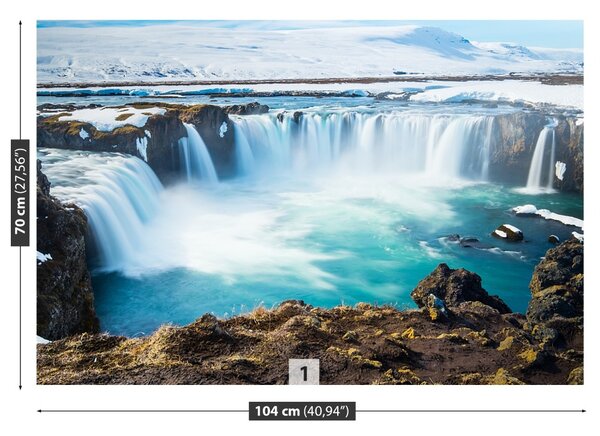 Fototapeta Vliesová Goddafoss vodopád 104x70 cm