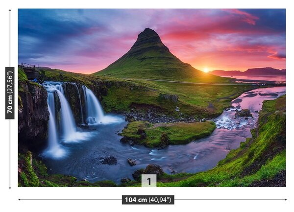 Fototapeta Vliesová Sopka kirkjufell 104x70 cm