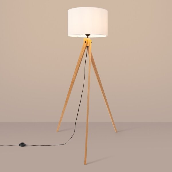 Sollux SL.1908 - Stojacia lampa NATT 1xE27/15W/230V biela