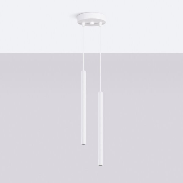 Sollux SL.1866 - Závesný luster ARCHE na lanku 2xG9/8W/230V biela