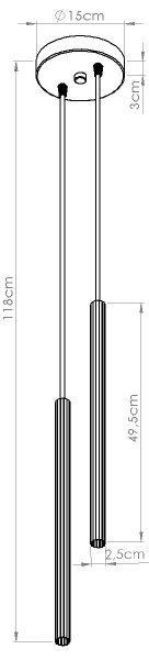 Sollux SL.1866 - Závesný luster ARCHE na lanku 2xG9/8W/230V biela