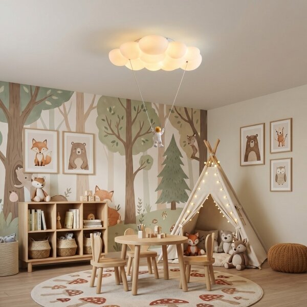 Brilagi - LED detské stropné svietidlo ASTRO LED/77W/230V biela