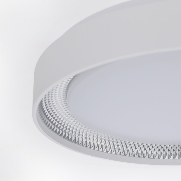 Brilagi - LED stmievateľné stropné svietidlo WALDO LED/48W/230V priemer 40 cm biela/strieborná s diaľkovým ovládaním
