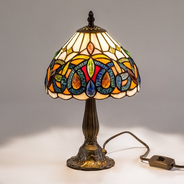 Brilagi - Tiffany vitrážová stolná lampa LUISA 1xE14/40W/230V