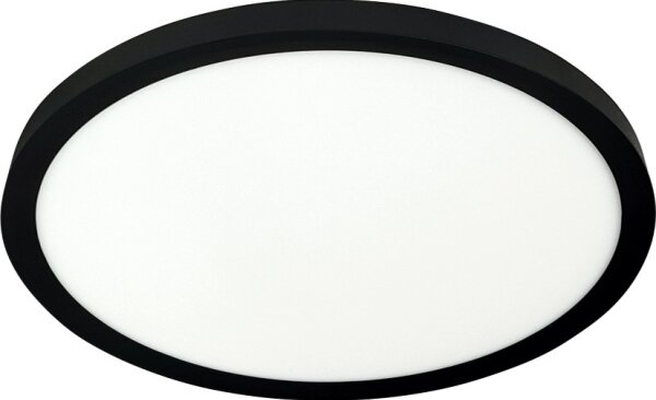 LED stropné svietidlo LED/24W/230V 3000/4000/6500K pr. 30 cm čierna