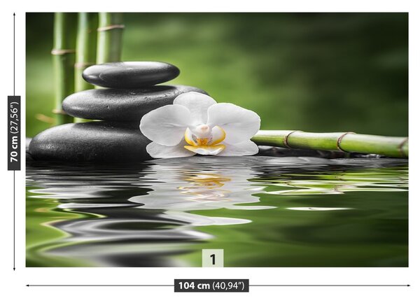 Fototapeta Vliesová Orchidea a zen 104x70 cm