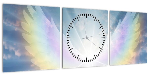 Obraz - Anjelská aura (s hodinami) (90x30 cm)
