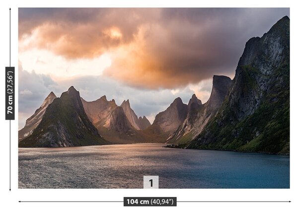 Fototapeta Vliesová Lofoten nórsko 104x70 cm