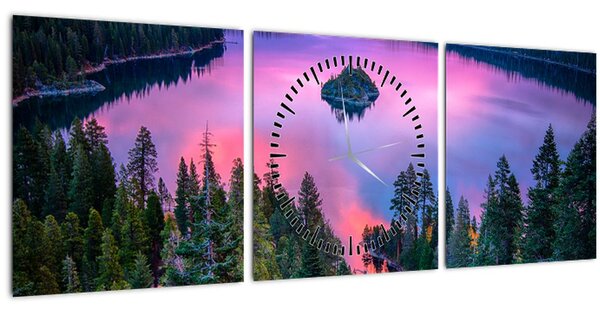 Obraz - Jazero Tahoe, Sierra Nevada, Kalifornia, USA (s hodinami) (90x30 cm)