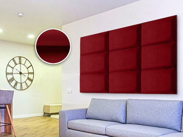 NovýNábytok.sk Čalúnený panel Soundless 40x30 cm (červená). Akcia -14%. Vlastná spoľahlivá doprava až k Vám domov. 1068524