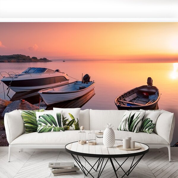 Fototapeta Vliesová Lode sunrise 104x70 cm