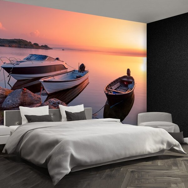 Fototapeta Vliesová Lode sunrise 104x70 cm