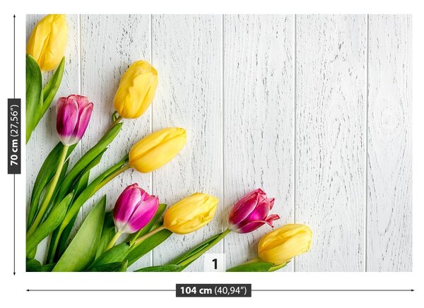 Fototapeta Vliesová Žlté tulipány 104x70 cm