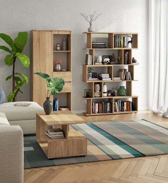 Ak furniture Knižnica FIX dub sonoma