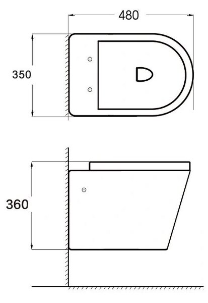 Mexen RICO Rimless, závesná WC misa so sedátkom + bidet, biela, 30724000+35724800