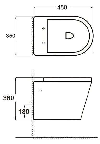 Mexen RICO Rimless, závesná WC misa so sedátkom + bidet, biela, 30724000+35724800