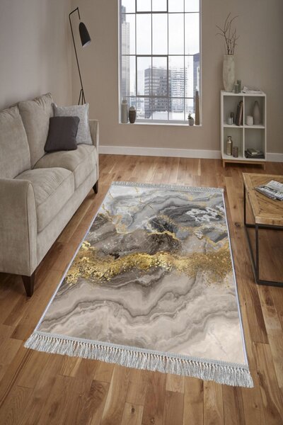 Conceptum Hypnose Koberec Marble 80x120 cm šedý/zlatý